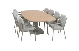 9-delige tuinset | 8 Parijs tuinstoelen | Tuintafel Tower 260cm