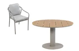 5-delige ronde tuinset | 4 Parijs tuinstoelen | Tuintafel Tower ø120cm