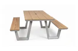Picknicktafel Coffee Bay | Champagne | Aluminium & Tecon Teak  