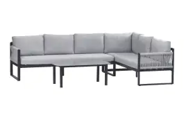 Hoek Lounge set Reims | Rechts | Black