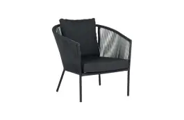 Loungestoel Reims | Black | Aluminium & Rope