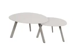 Bijzettafels Secli | 2-delig | Camel | Aluminium