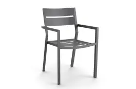 Stapelbare tuinstoel Delia | Antraciet | Aluminium | Brafab