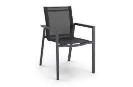Stapelbare tuinstoel Delia | Antraciet | Textileen | Brafab