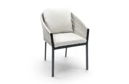 Stapelbare tuinstoel Elvira | Black & Beige