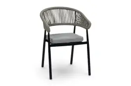 Stapelbare tuinstoel Knokke | Black & Off Sand