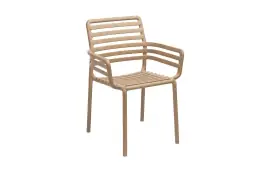 Stapelbare tuinstoel Doga | Kunststof | Cappuccino