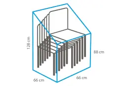 Outdoor Covers Stapelstoel beschermhoes | 66x66x128/88cm