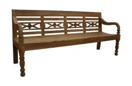 Stationsbank 2-zits | 130cm | Teakhout