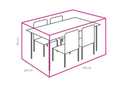 Outdoor Covers Tuinset beschermhoes | 8-hoek | 220x220x95cm