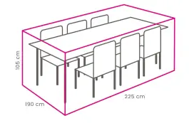 Outdoor Covers Tuinset beschermhoes | 225x195x90cm