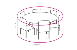 Outdoor Covers Tuinset beschermhoes | Rond | 260x85cm