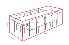 Outdoor Covers Tuinset beschermhoes | 310x180x95cm