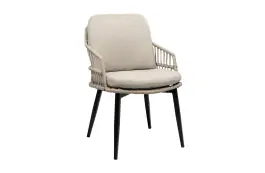 Dining tuinstoel Isabel | Sand/Black | Rope