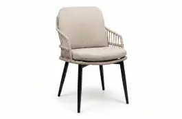 Dining tuinstoel Isabel | Sand/Black | Rope