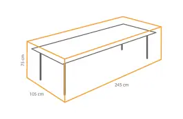 Outdoor Covers Tafel beschermhoes | 245x105x75cm