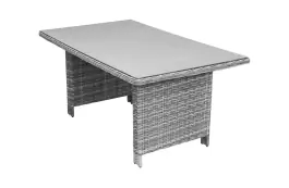 Tuintafel Dublin 145x85cm | Ash Grey | Keramiek & Wicker