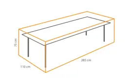 Outdoor Covers Tafel beschermhoes | 285x110x75cm