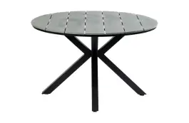 Ronde tuintafel Cyprus ø120cm | Grey | Polywood & Aluminium