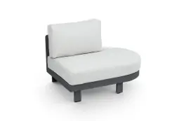 Ovalen bankdeel Tulum | Black & Beige
