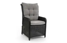 Verstelbare tuinstoel Dublin | Black | Wicker
