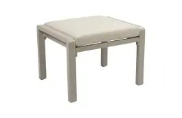 Voetenbank Berlijn | Taupe & Champagne | Aluminium