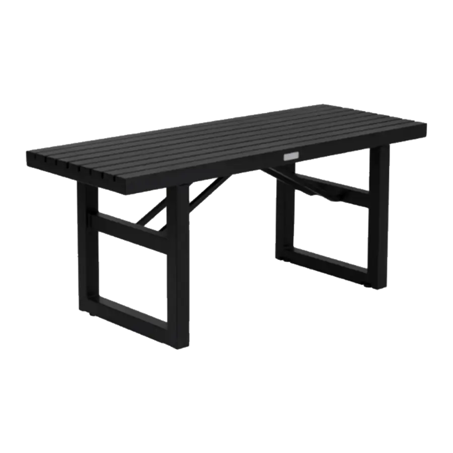 aluminium tuinbank Vevi | Brafab | 105cm | Zwart | vooraanzicht