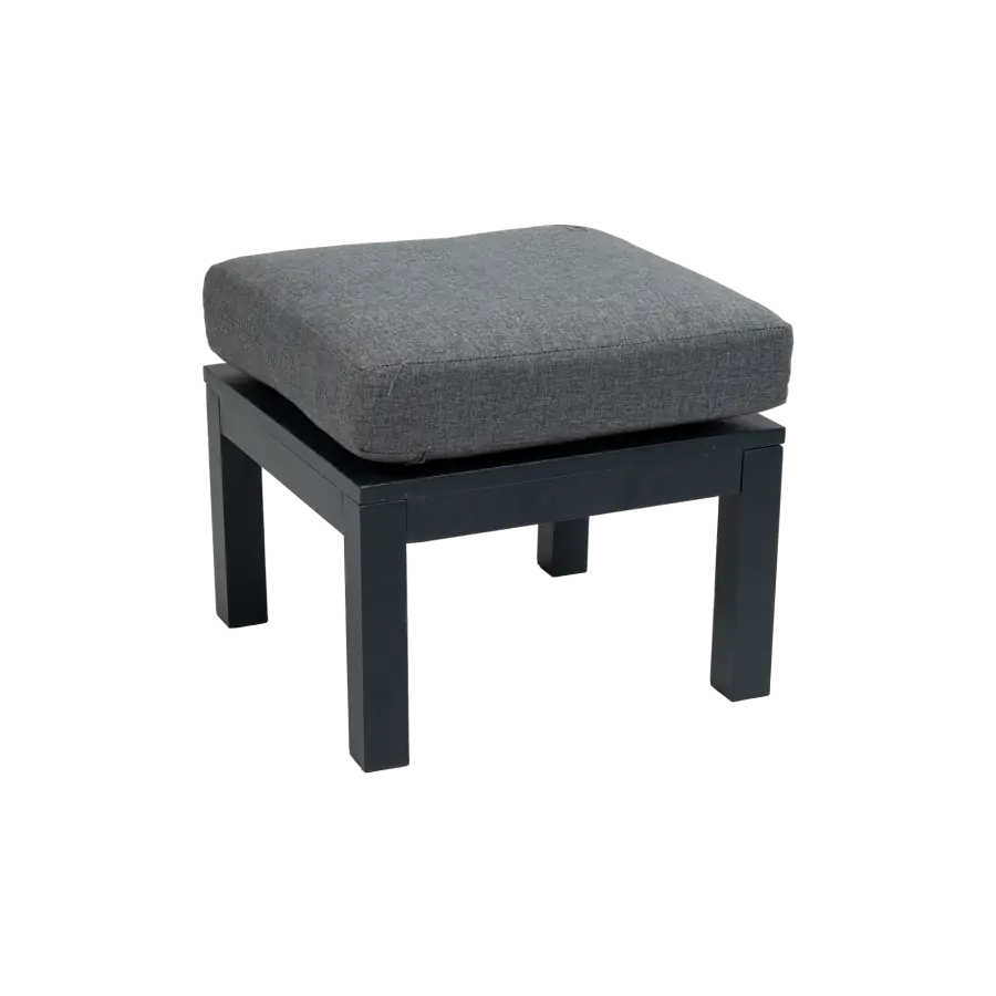 Hocker Bezano | Matt Black/Grey | Aluminium
