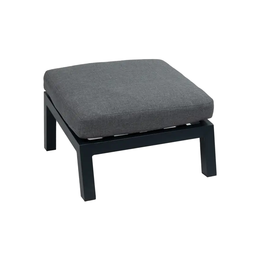 Voetenbank Bezano | Matt Black/Grey | Aluminium