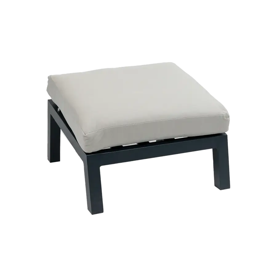 Voetenbank Bezano | Matt Black/Off White | Aluminium