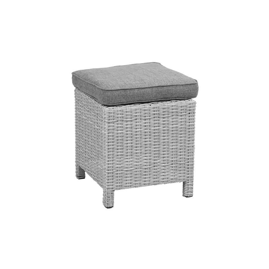 Hocker Dublin 40x40cm | Mystic Grey | Wicker