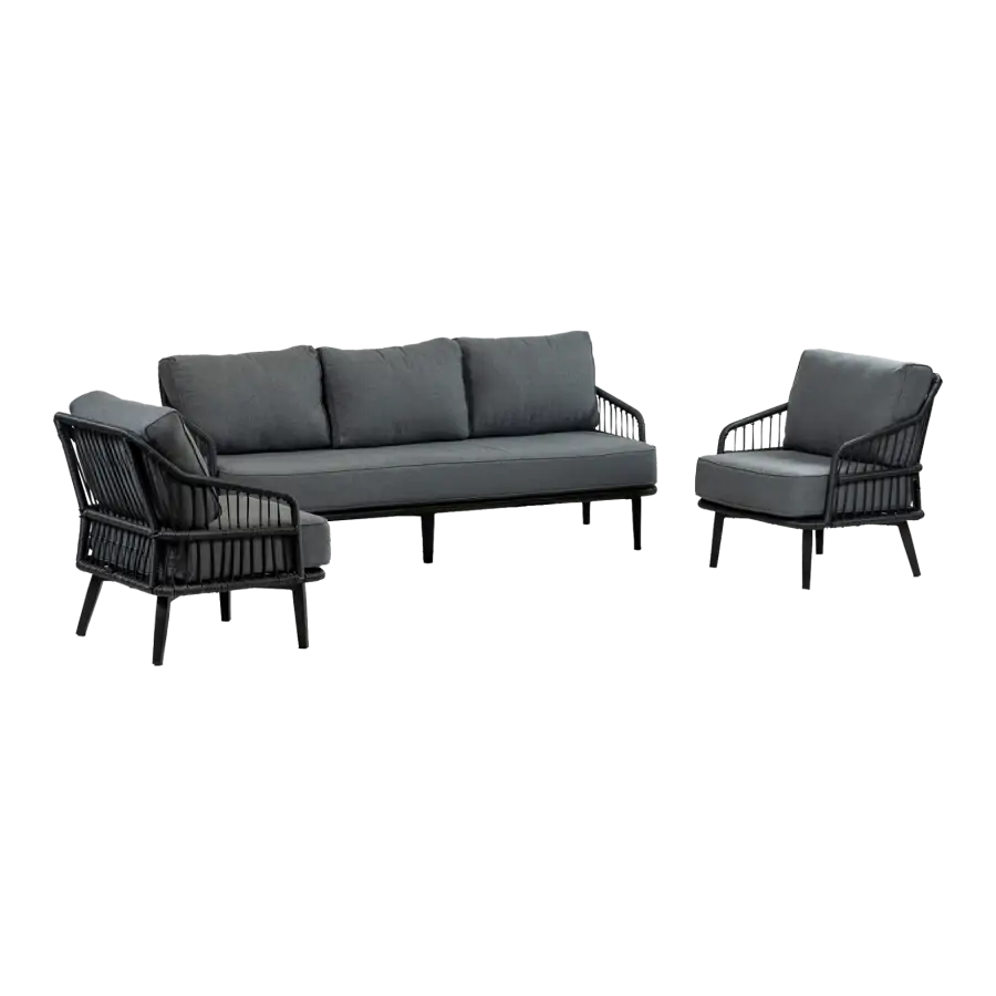 Isabel-black-3zits-loungestoel-modern-4-seizoenen-tuinmeubelen