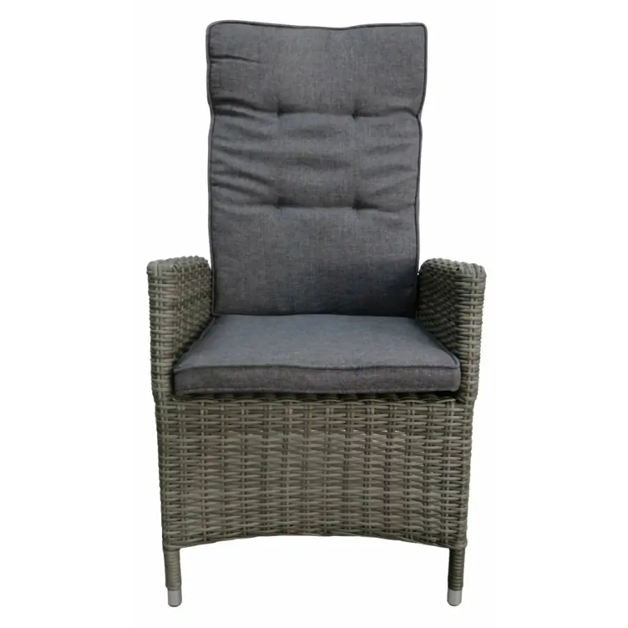 Verstelbare tuinstoel Kos | Ash Grey | Wicker