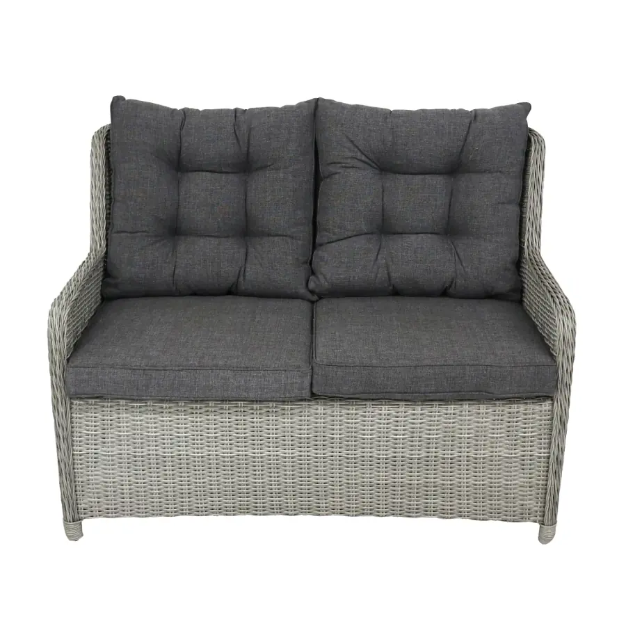 Loungebank Dublin | 2-persoons | Mystic Grey | Wicker 