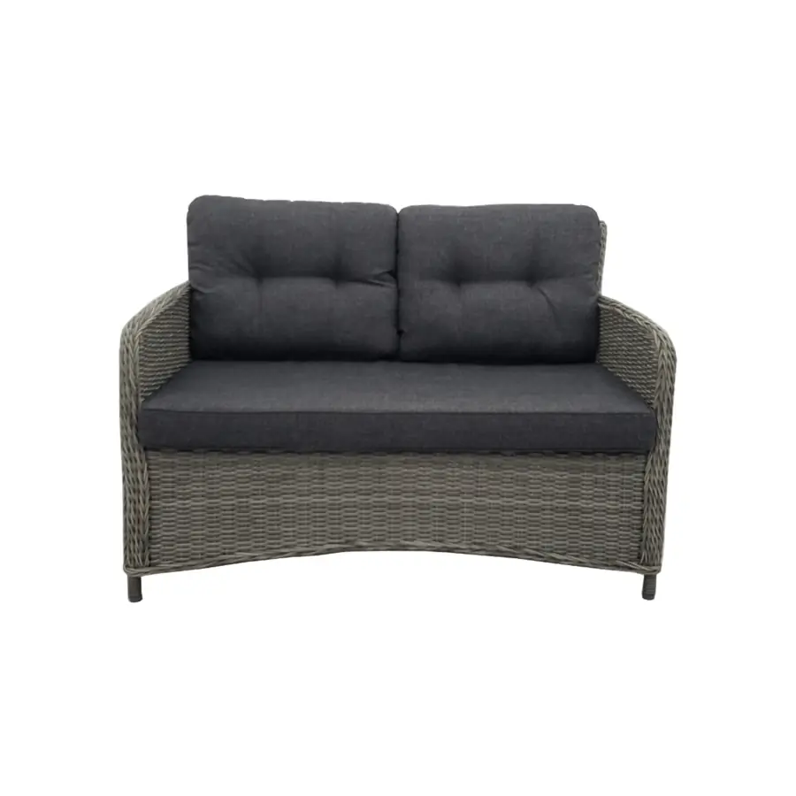 Loungebank Leone | 2-persoons | Graphite | Wicker | Eurofar