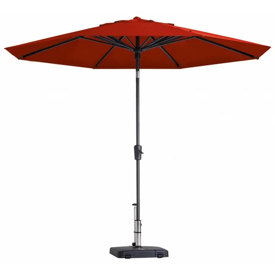 Madison Parasol | Paros Luxe Round | Brick Red | ∅300cm 