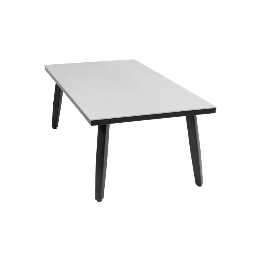 Betonlook bijzettafel lounge rechthoekig kunststof - Mykonos - 4 Seizoenen Tuinmeubelen