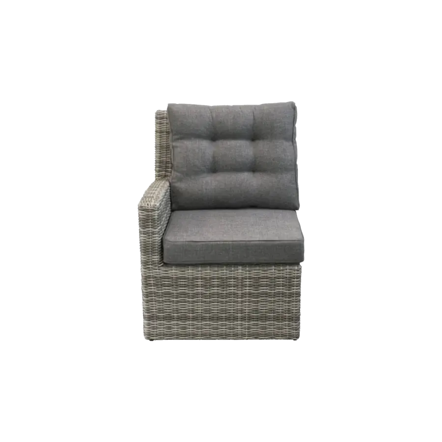 Bankdeel Rechts Dublin | Ash Grey | Wicker