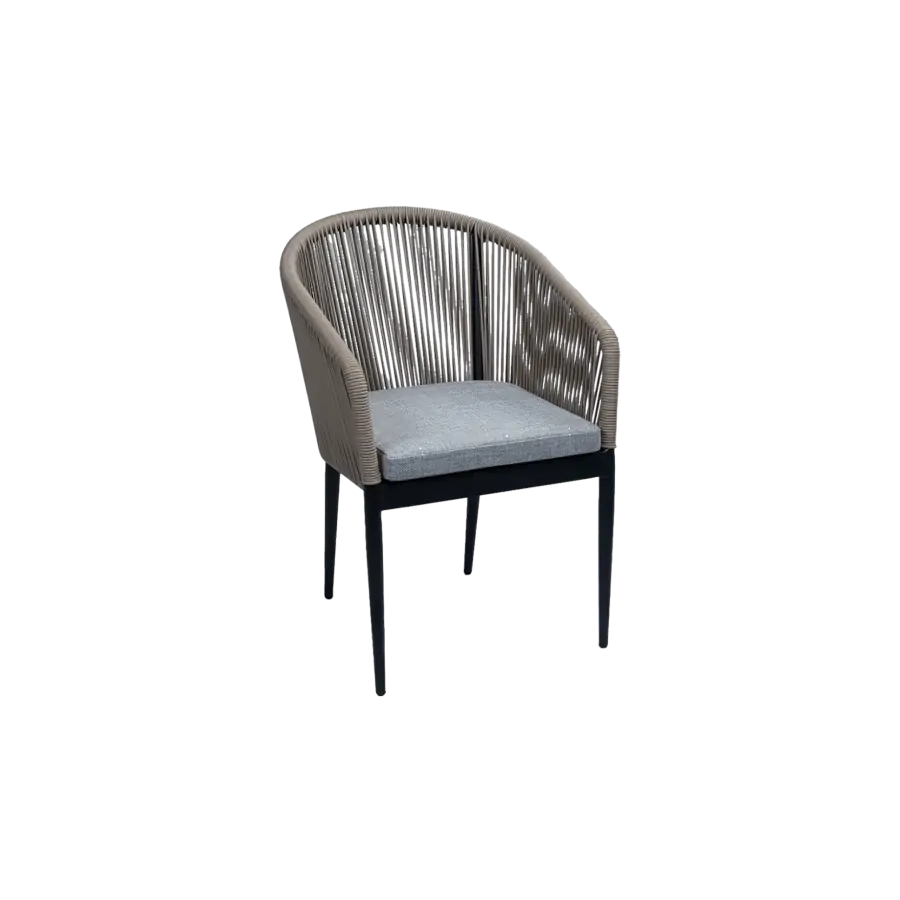 moderne-tuinstoel-sluis-Camel-Black-rope 1