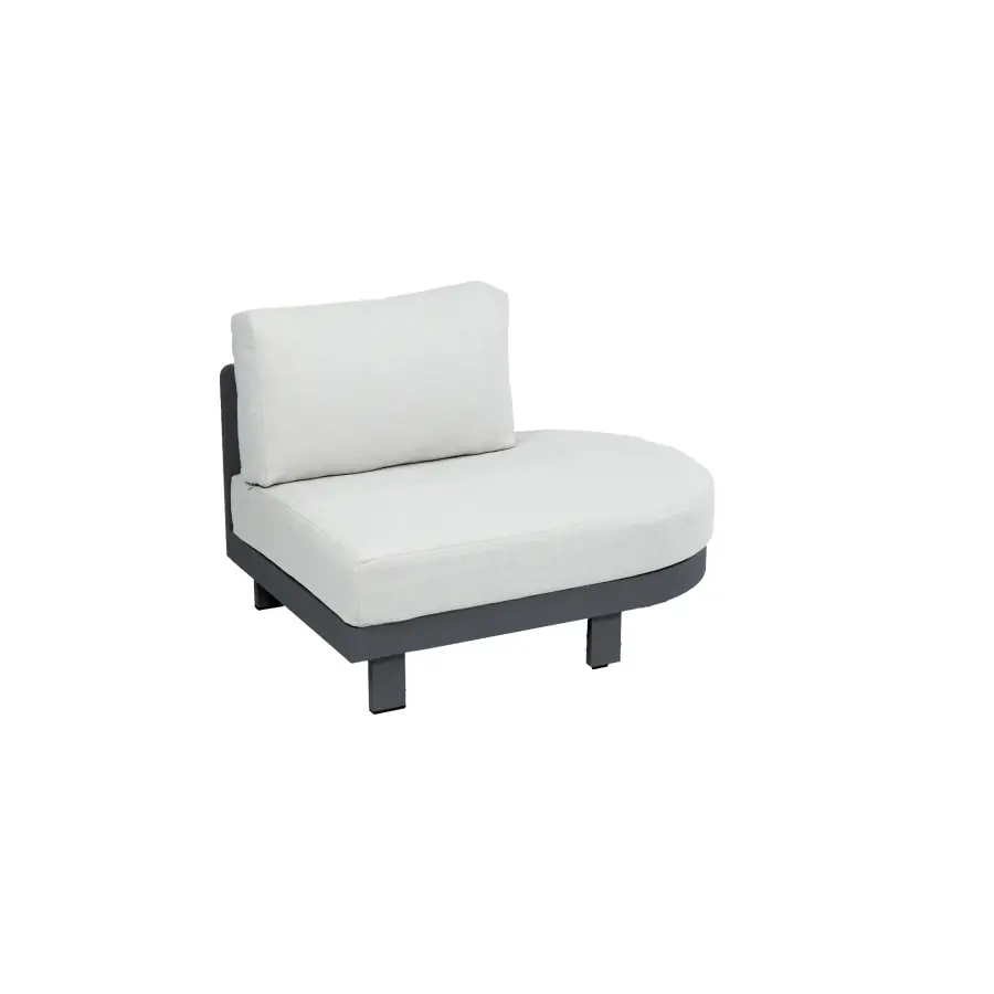 Ovalen bankdeel Tulum | Black & Beige