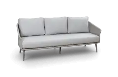 Loungebank Alezio Beige en Camel van Aluminium en Rope PNG