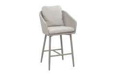 High Dining stoel Alezio | Beige/Camel | Aluminium & Rope