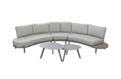 5-Delige loungeset Bari | Beige & Camel | Incl. 2 Secli Bijzettafels 