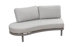 Bankdeel Rechts Bari | Beige/Camel | Aluminium & Rope