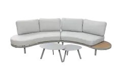 4-delige loungeset Bari | Incl 2 Secli tafels | Camel