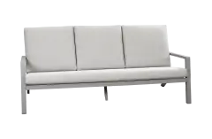 Loungebank Bezano | 3-persoons | Taupe & Champagne | Aluminium