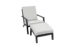 Bezano Loungestoel | Off White + Voetenbank Bezano | Off White