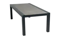 Loungetafel Bezano 120x60cm | Matt Black | Aluminium