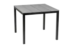 Tuintafel Cyprus 90x90cm | Grey | Polywood & Aluminium