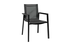 Stapelbare tuinstoel Delia | Black | textileen | Brafab